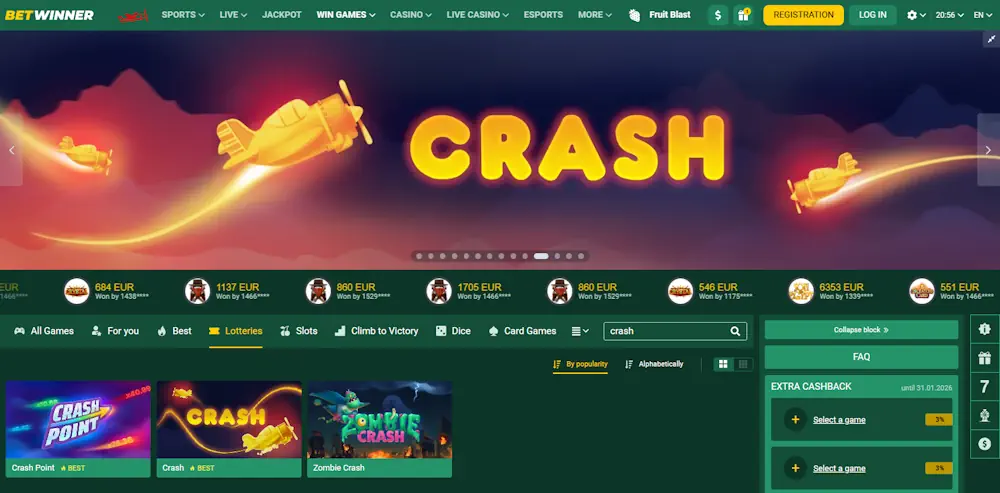 Betwinner Crash Games Screenshot